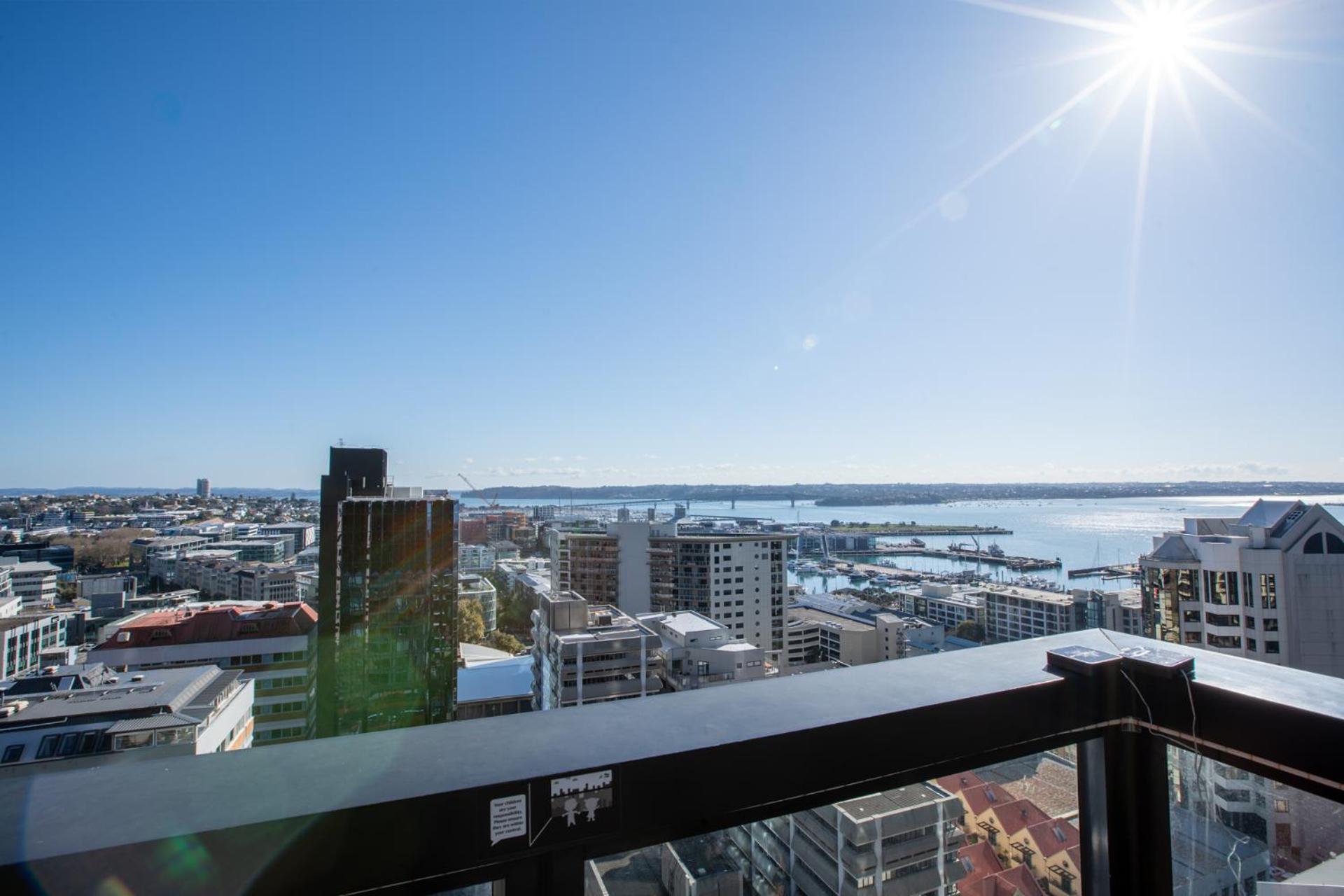 天空城景 海景 私人大阳台公寓 Auckland Kültér fotó
